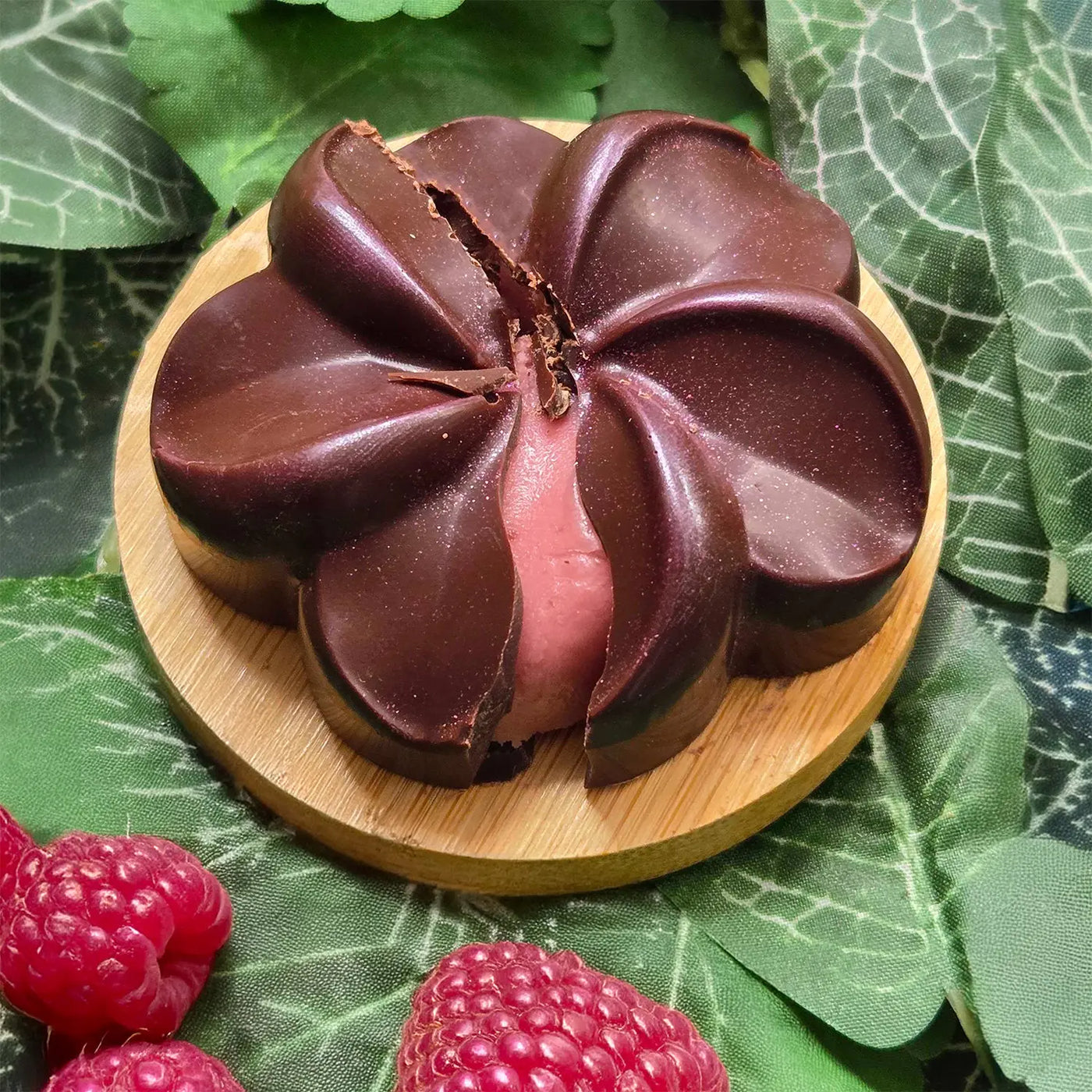Fleur à la tartinade de framboise